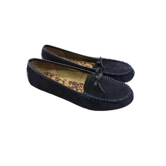 Land's End Suede Flats Loafers Moccasins Driving Shoes 304942 Women Size US 8 - Picture 3 of 6